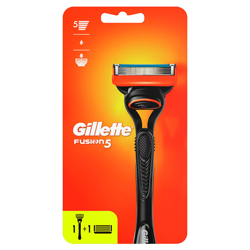 кассета gillette fusion д станк бритв муж 4 Станок для бритья GILLETTE FUSION с 2 сменными кассетами