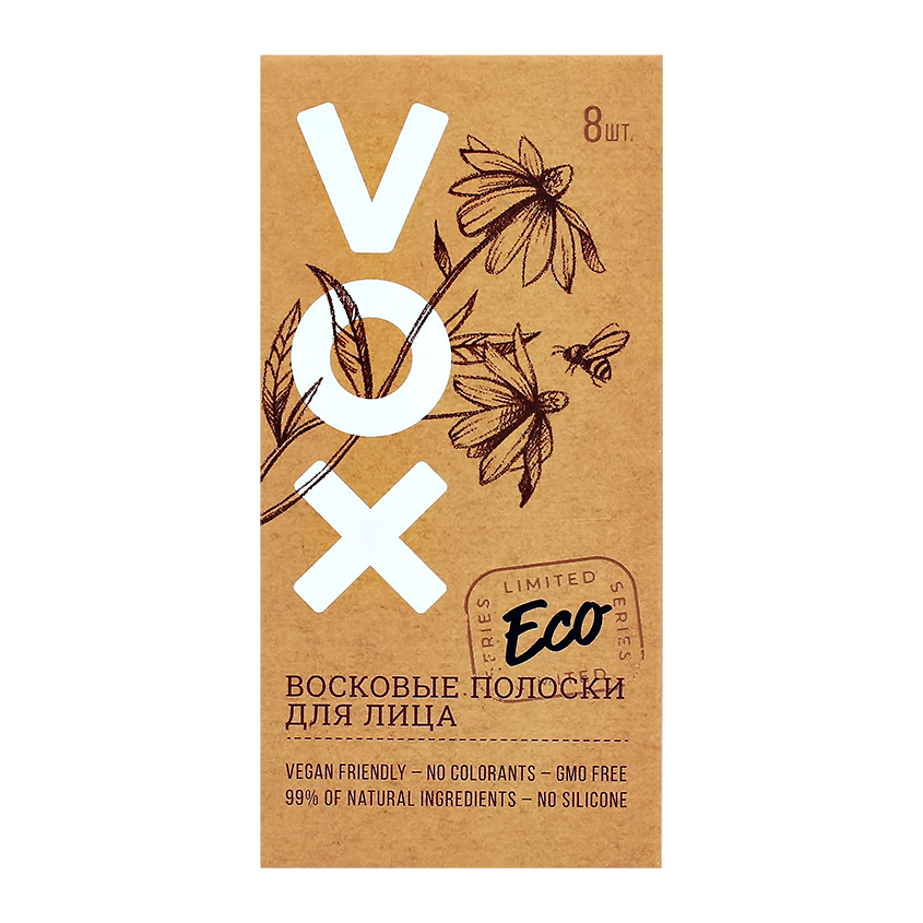 Полоски восковые для лица VOX ECO с экстрактом алоэ вера и аргановым маслом 8 шт полоски восковые для тела vox eco с экстрактом алоэ вера и аргановым маслом 8 шт