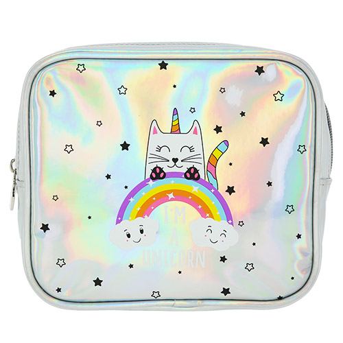 

Косметичка LADY PINK GALAXY квадратная серебряная