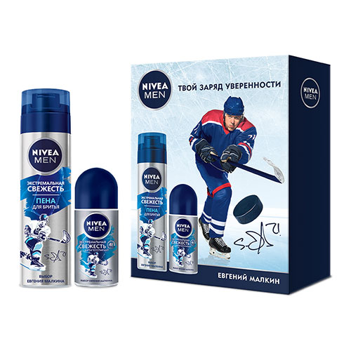 

Набор подарочный мужской NIVEA MEN ЭКСТРЕМАЛЬНАЯ СВЕЖЕСТЬ дезодорант-антиперспирант шариковый 50 мл, пена для бритья 200 мл