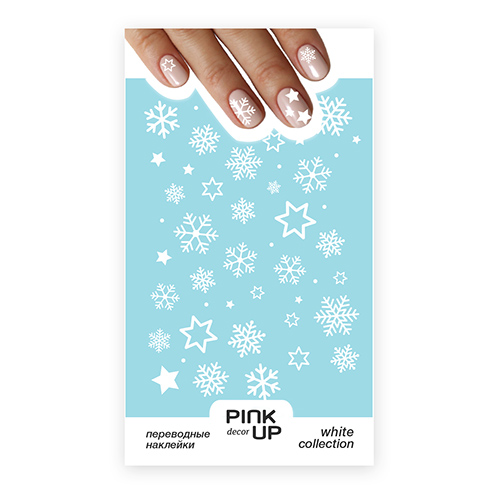 

Наклейки для ногтей переводные PINK UP DECOR WHITE COLLECTION тон 704