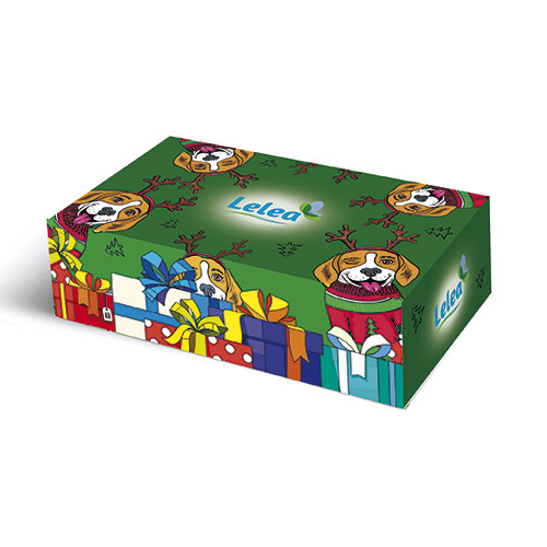 

Салфетки бумажные LELEA NEW YEAR Happy dogs 2-х слойные 100 шт