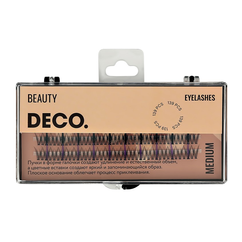 Пучки ресниц `DECO.` COLOR с плоским основанием (mix color)