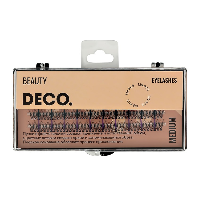 Пучки ресниц DECO. COLOR с плоским основанием mix color пучки ресниц deco с плоским основанием medium