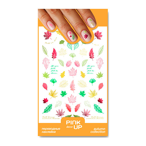 

Наклейки для ногтей PINK UP DECOR 2D переводные тон 24