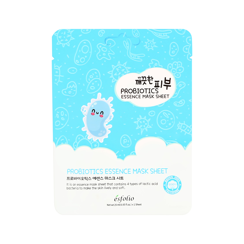 Маска для лица ESFOLIO с эссенцией пробиотиков смягчающая 25 мл