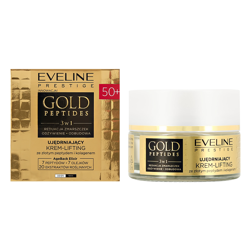 EVELINE Крем-лифтинг для лица EVELINE GOLD PEPTIDES антивозрастной 50+ против морщин 50 мл крем для лица eveline крем лифтинг для лица gold peptides антивозрастной 50 против морщин