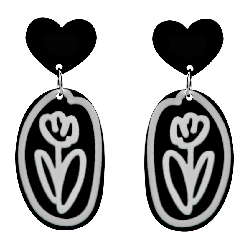 

Серьги LADY PINK BLACK AND WHITE