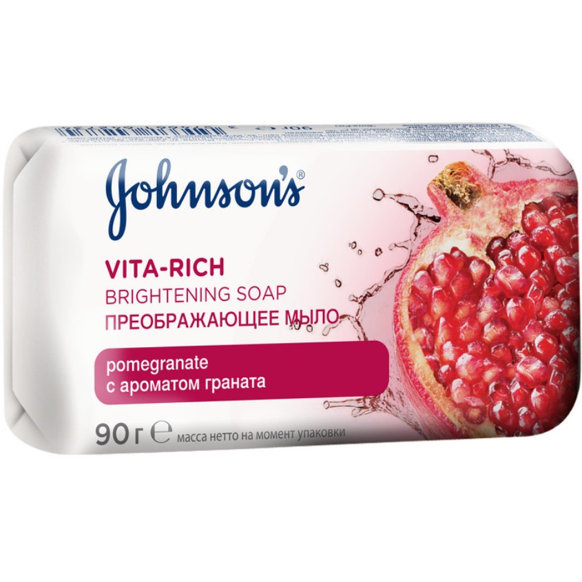 Мыло твердое JOHNSONS VITA-RICH преображающее с экстрактом цветка граната 90 г