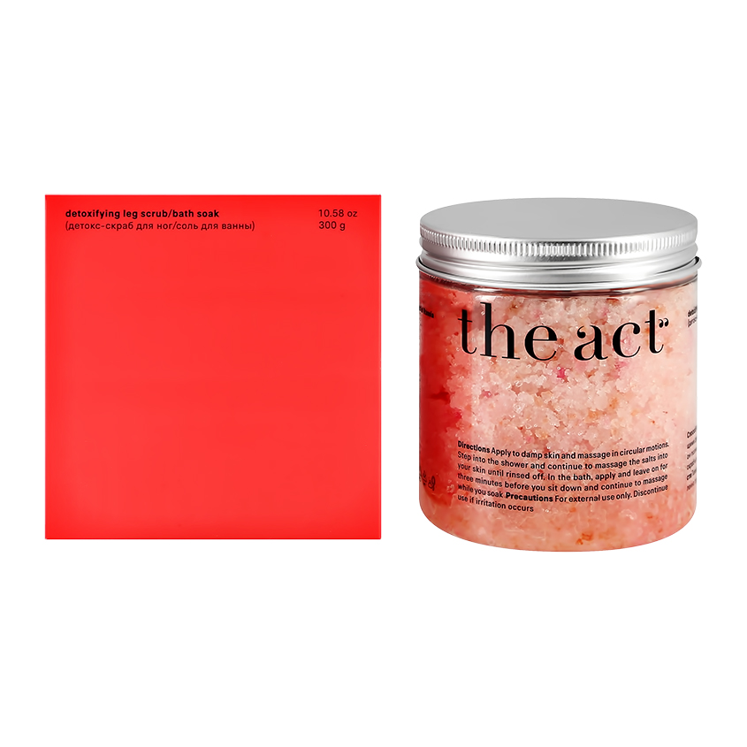 THE ACT Скраб для ног THE ACT детокс соль для ванны 300 г детокс скраб для ног the act detoxifying leg scrub 300 мл