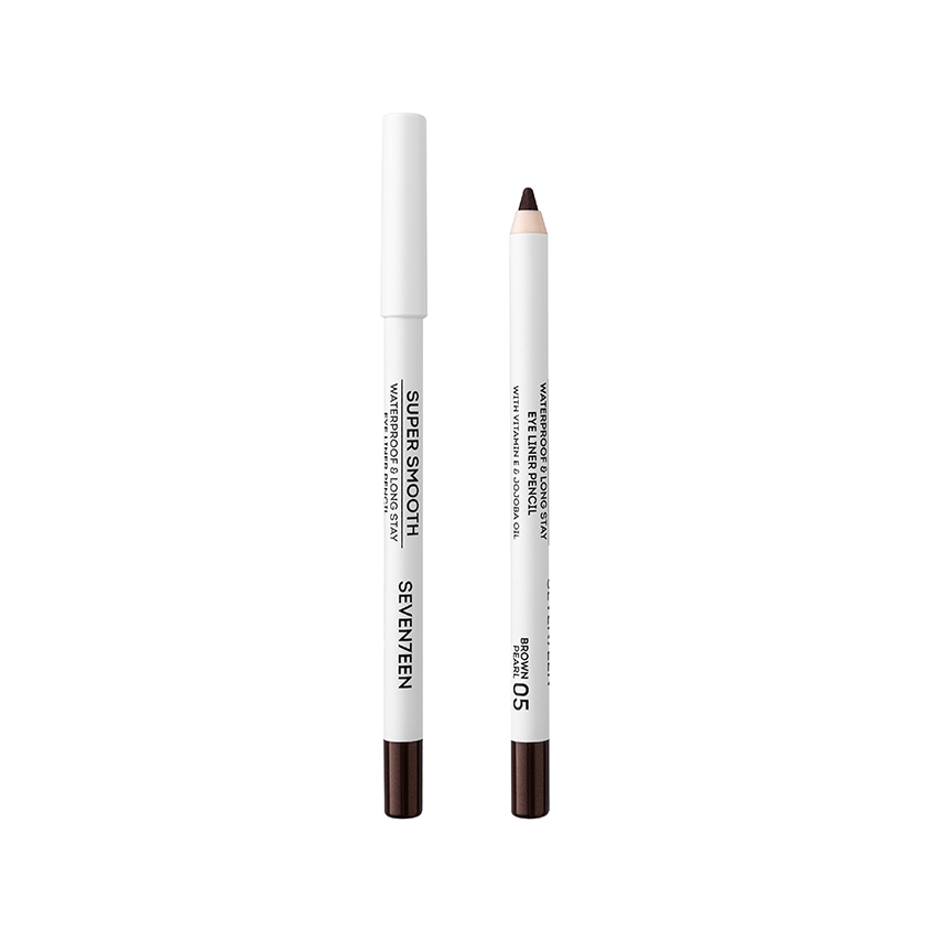 Карандаш для глаз SEVENTEEN SUPER SMOOTH W/P&LONGSTAY водостойкий с витамином Е тон 05 Коричневый