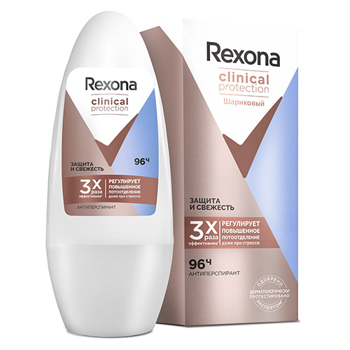 

Део-ролл жен. REXONA CLINICAL PROTECTION Защита и свежесть 50 мл