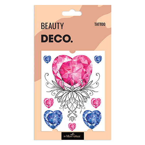 

Татуировка для тела DECO. CRYSTAL by Miami tattoos переводная Heart