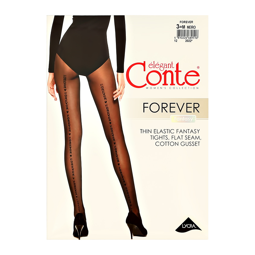 Колготки женские CONTE ELEGANT FANTASY FOREVER 30 den Nero р-р 3