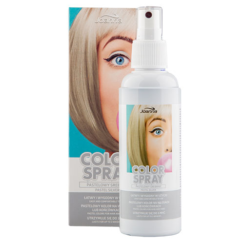 

Спрей для волос оттеночный JOANNA COLOR SPRAY Pastel тон серебристый 150 мл