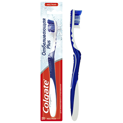

Щетка зубная COLGATE ОТБЕЛИВАЮЩАЯ PLUS жесткая
