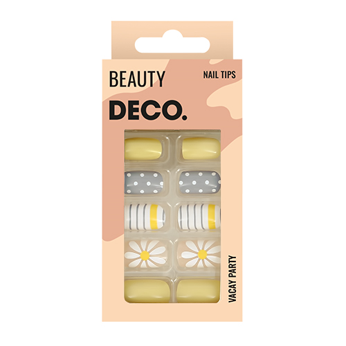 

Набор накладных ногтей DECO. VACAY PARTY daisy story 24 шт + клеевые стикеры 24 шт