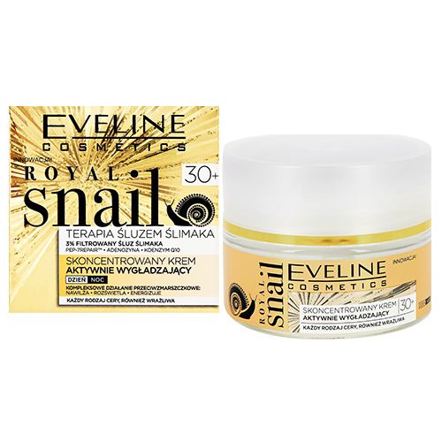 

Крем-концентрат EVELINE ROYAL SNAIL дневной и ночной 30+ разглаживающий 50 мл