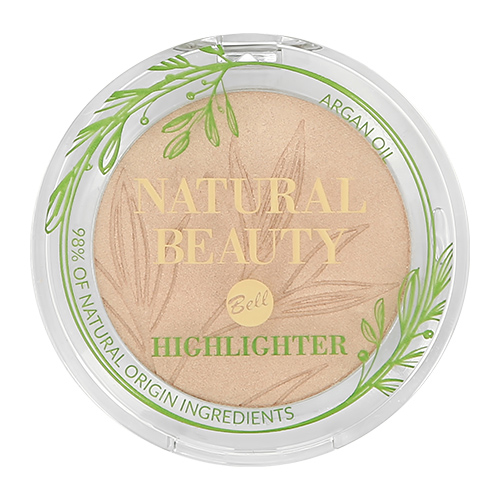 BELL Хайлайтер BELL NATURAL BEAUTY NATURAL BEAUTY HIGHLIGHTER тон pure light для лица и тела 98% натуральных ингредиентов bell румяна для лица natural beauty pure mauve