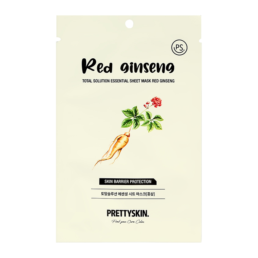 маска для лица pretty skin маска для лица с экстрактом красного женьшеня anti age Маска для лица PRETTY SKIN с экстрактом красного женьшеня anti-age 23 г