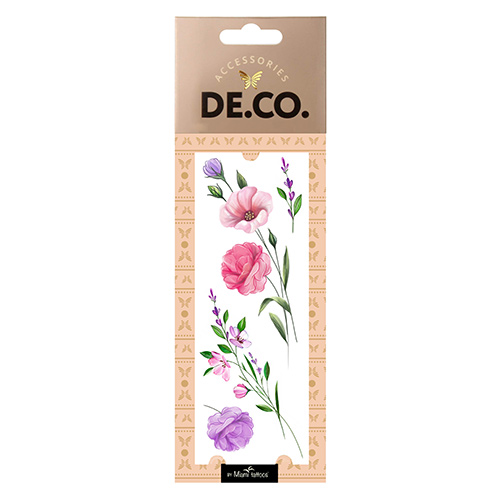 

Татуировка для тела DECO. WATERCOLOR STORY by Miami tattoos переводная Poppy Flower