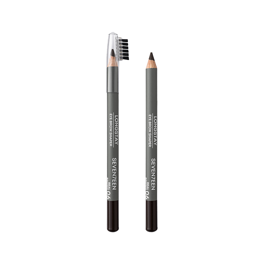 Карандаш для бровей SEVENTEEN LONGSTAY EYE BROW SHAPER с щеточкой тон 06 Коричневый