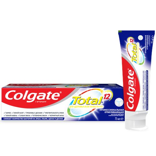 

Паста зубная COLGATE TOTAL Профессиональная отбеливающая 75 мл