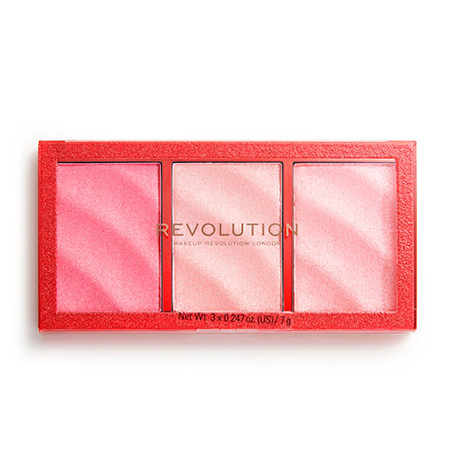 

Палетка хайлайтеров для лица REVOLUTION PRECIOUS STONE с блестками тон ruby crush