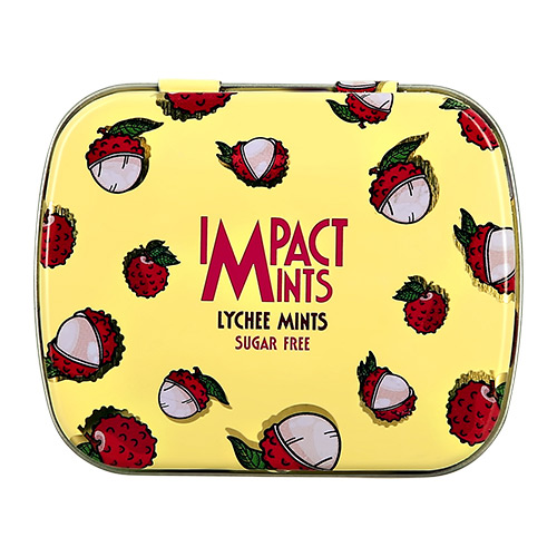 IMPACT MINTS Освежающее драже IMPACT MINTS без сахара со вкусом личи 14 г