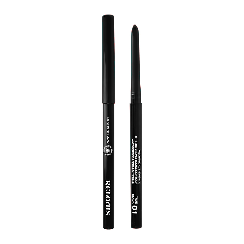 Карандаш для глаз RELOUIS ARTISTIC VELVET KAJAL CONTOUR механический водостойкий тон 01 True black