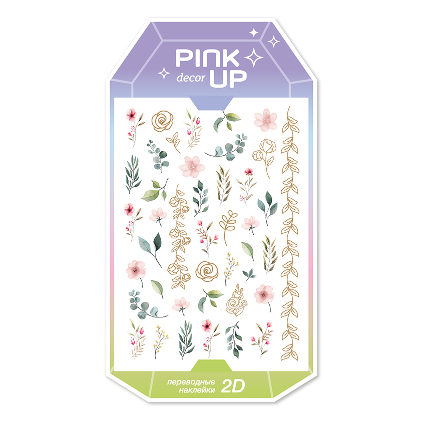 

Наклейки для ногтей PINK UP DECOR SPRING COLLECTION 2D переводные тон 126