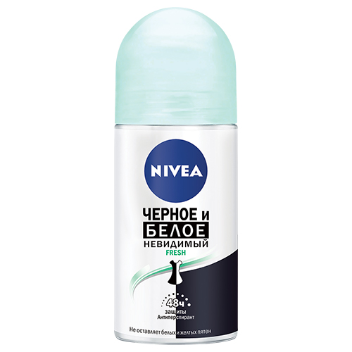 

Део-ролл жен. NIVEA ЧЕРНОЕ И БЕЛОЕ Невидимый Fresh антиперспирант 50 мл