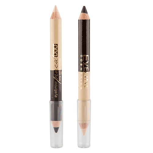 

Карандаш для бровей EVELINE EYEBROW PENCIL DUO двухцветный тон 02