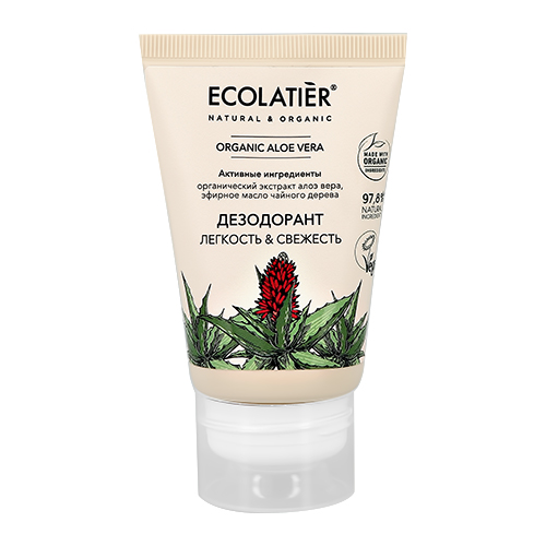 Део-крем жен. ECOLATIER ORGANIC ALOE VERA Легкость  свежесть 40 мл