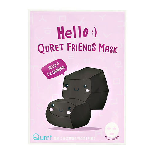 Маска для лица QURET HELLO с древесным углем очищающая 25 г маска для лица quret маска для лица hello с древесным углем очищающая