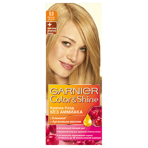 

Краска для волос GARNIER COLOR & SHINE тон 8.0 Светло-русый