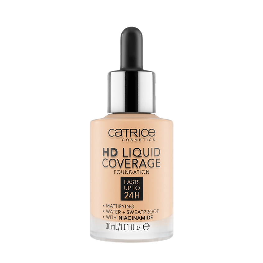 Основа тональная для лица CATRICE HD LIQUID COVERAGE тон 005 ivory beige catrice основа тональная для лица catrice hd liquid coverage тон 010 light beige