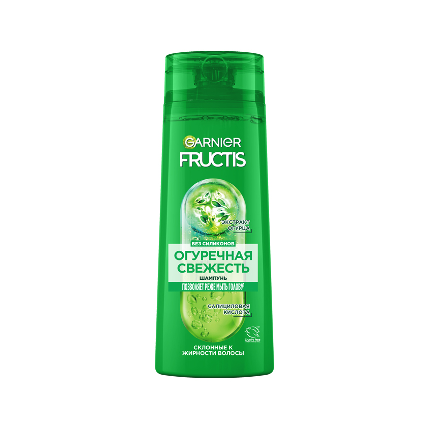 Шампунь для волос GARNIER FRUCTIS ОГУРЕЧНАЯ СВЕЖЕСТЬ укрепляющий 400 мл