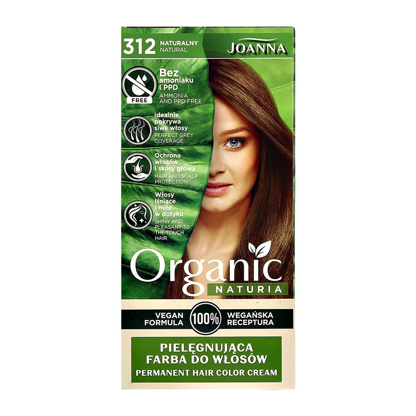 Краска для волос JOANNA ORGANIC NATURIA тон 312 натуральный joanna краска для волос joanna organic naturia тон 342 кофейный