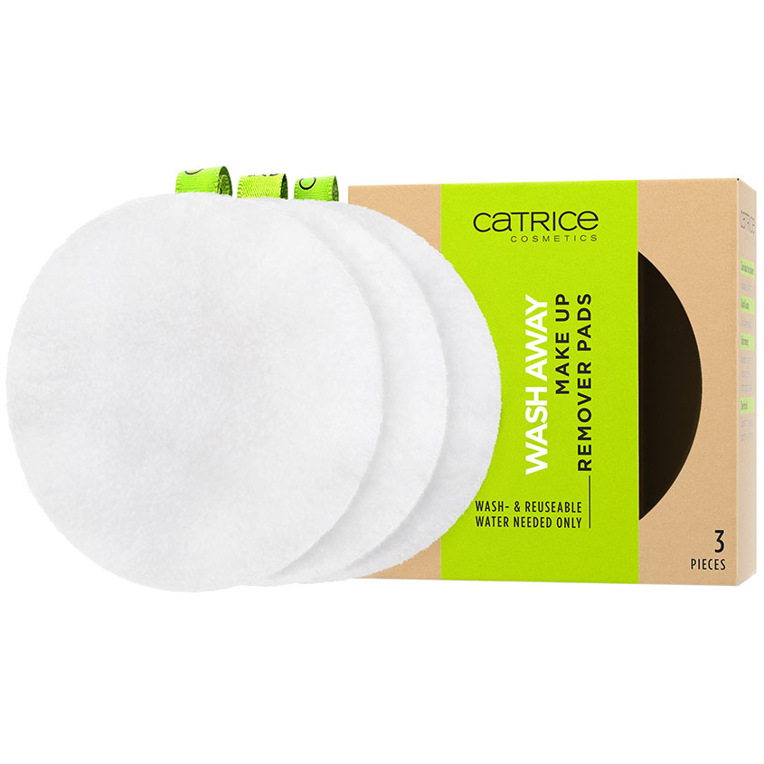 Салфетки для снятия макияжа CATRICE WASH AWAY MAKE UP REMOVER PADS многоразовые средства для снятия макияжа beauty formulas салфетки для снятия макияжа биоразлагаемые