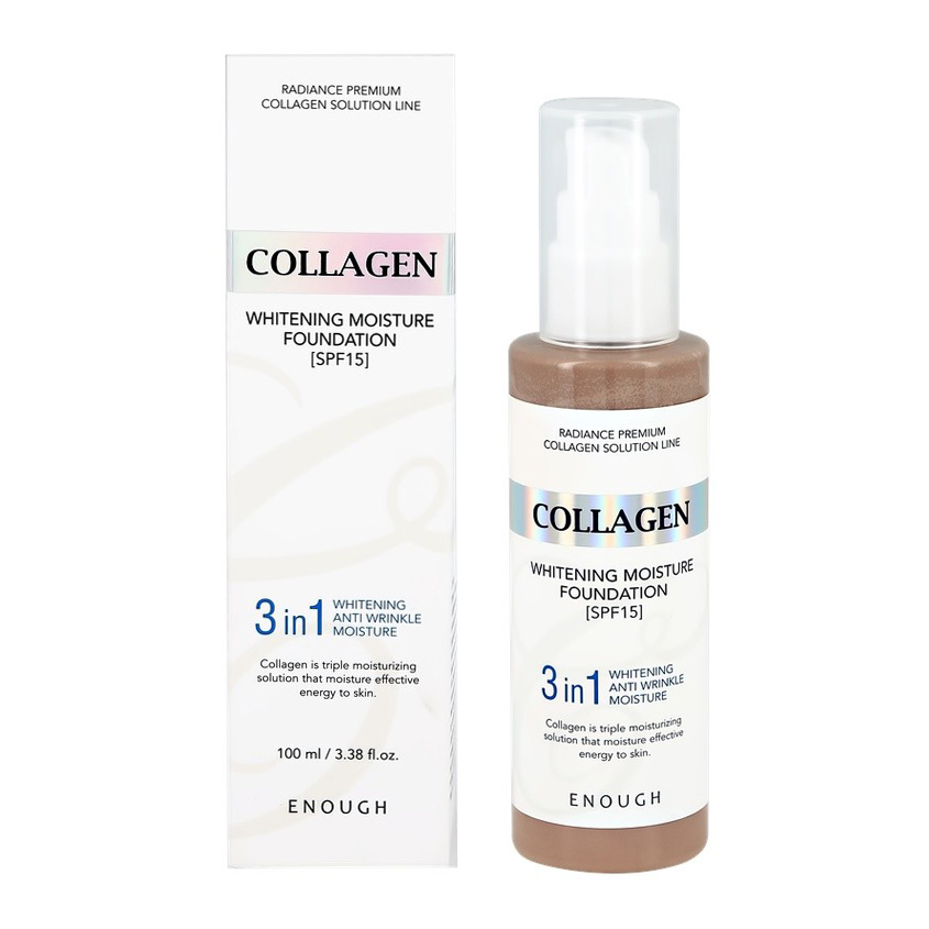 ENOUGH Основа тональная для лица ENOUGH COLLAGEN 3IN1 тон 13 enough основа тональная для лица enough premium ultra x10 cover up collagen foundation тон 13