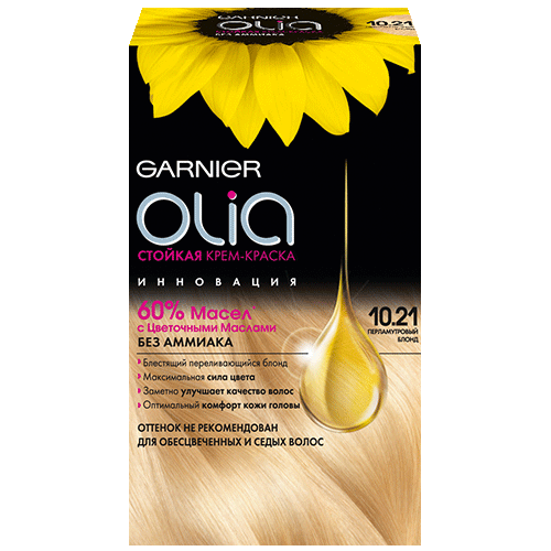 

Краска для волос GARNIER OLIA тон 10.21 Перламутровый Блонд