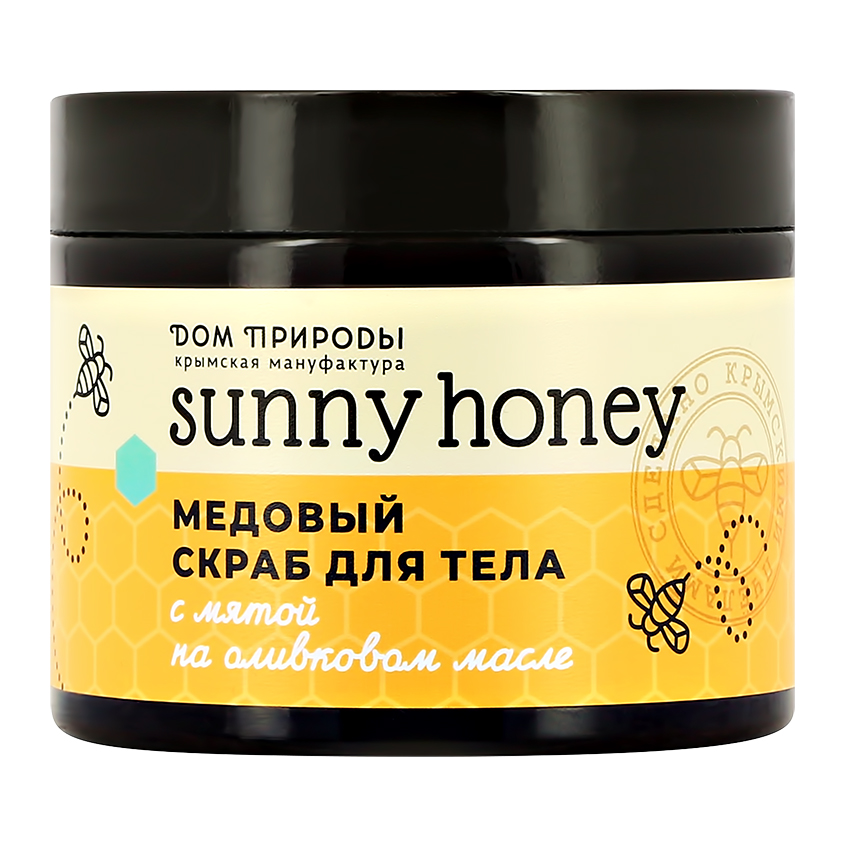 ДОМ ПРИРОДЫ Скраб для тела ДОМ ПРИРОДЫ SUNNY HONEY с мятой на оливковом масле медовый 500 г