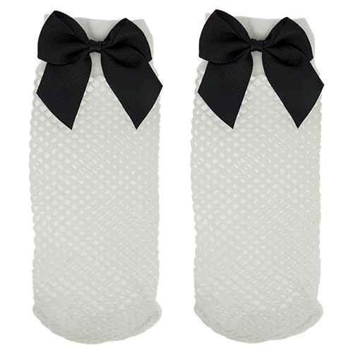 

Носки женские SOCKS сетка с бантиком white