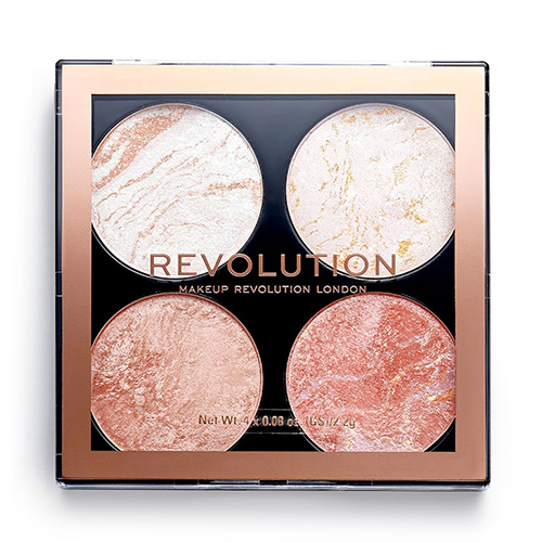 REVOLUTION Палетка хайлайтеров для лица REVOLUTION CHEEK KIT тон take a breather