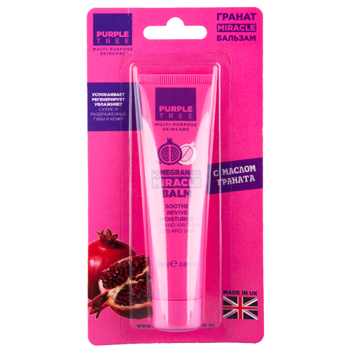 

Бальзам для губ и ухода за кожей PURPLE TREE MIRACLE BALM Гранат 25 мл