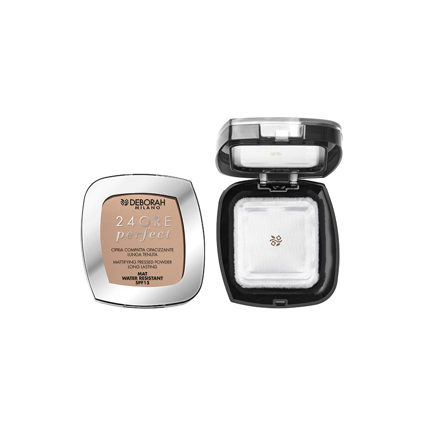 Пудра компактная для лица DEBORAH 24 ORE PERFECT COMPACT POWDER матирующая стойкая тон 4