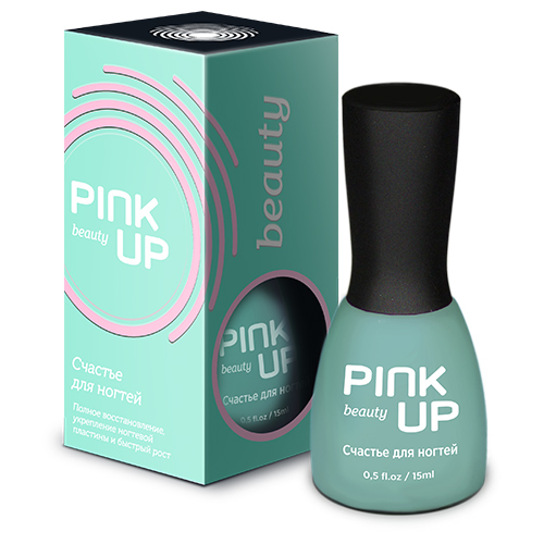 

Базовое покрытие для ногтей PINK UP BEAUTY Восстановление+укрепление+рост Счастье для ногтей 15 мл