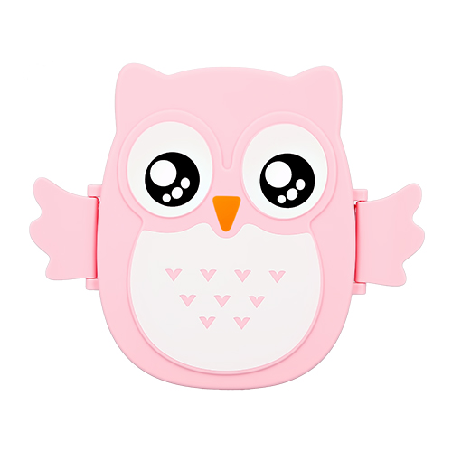 Ланч-бокс FUN OWL pink 16 см - фото 1