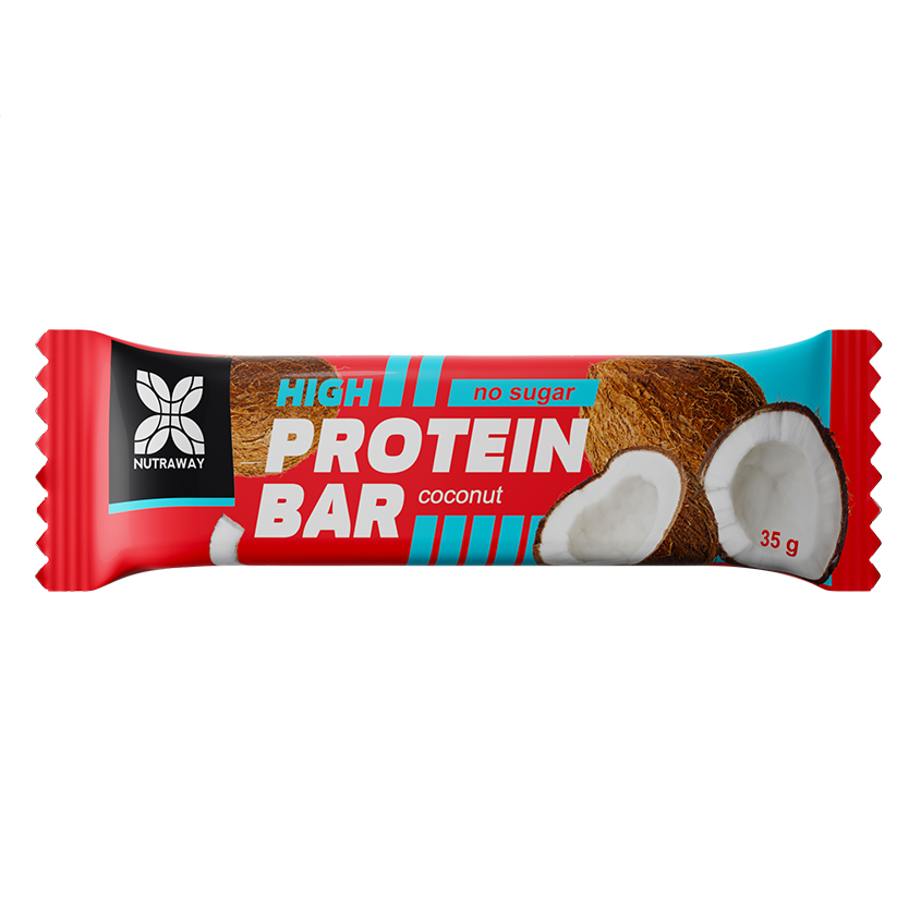 NUTRAWAY Батончик глазированный NUTRAWAY PROTEIN BAR со вкусом кокоса 35 г батончик фруктовый со вкусом кокоса 40 г